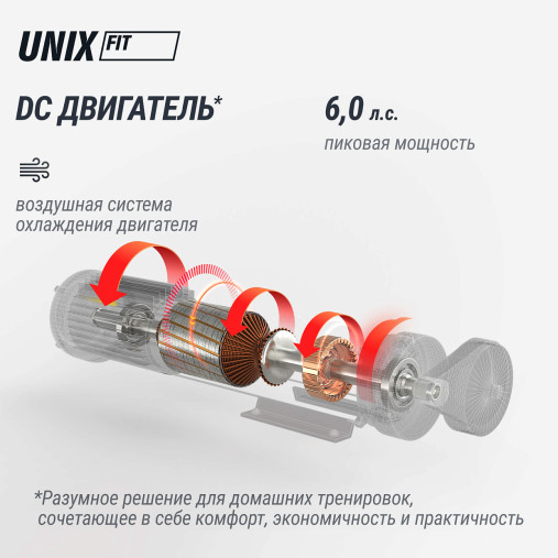 Беговая дорожка UNIX Fit H-1100 (наклон 44 уровня) инклайнер