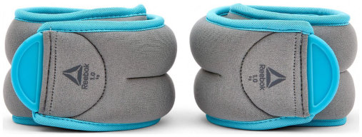Утяжелители на лодыжки 1kg, бирюзовые (пара), Арт. RAWT-11074BL