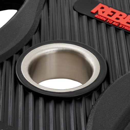 Диск олимпийский обрезиненный с двумя хватами 15 кг REBEL Диск олимпийский обрезиненный с двумя хватами 15 кг REBEL