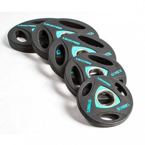 Олимпийский диск в уретане LIVEPRO Urethane Training 2,5 кг, черный/синий