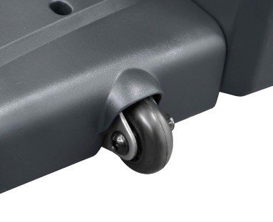 Транспортировочные ролики для удобства перемещения тренажера