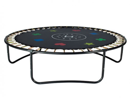 Батут Hasttings Air Game Basketball 12FT (3,66 м) с баскетбольным кольцом + внутренней сеткой и двухсторонним защитным матом (зеленый/синий)