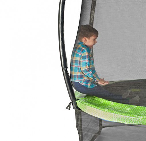 Батут Hasttings Air Game Basketball 12FT (3,66 м) с баскетбольным кольцом + внутренней сеткой и двухсторонним защитным матом (зеленый/синий)