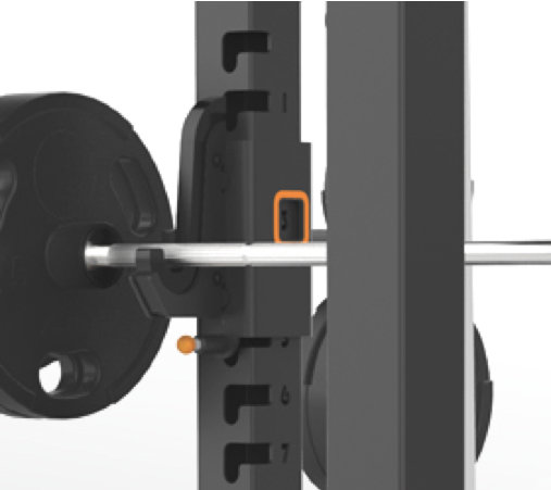 Визуальный индикатор установочной высоты и цветной штырь-блокировка позволяют изменить уровень установки грифа просто и быстро