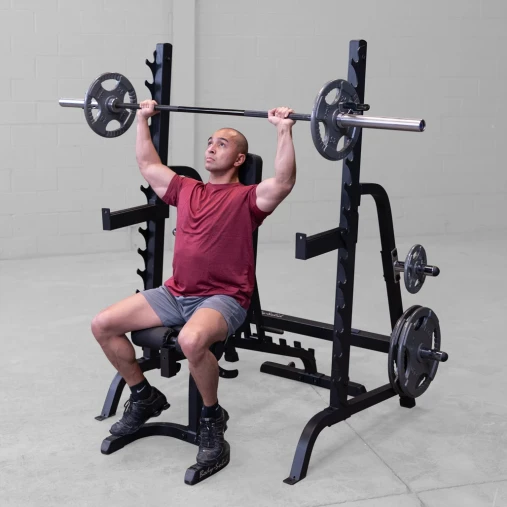 Силовая стойка Body-Solid ProClub GPR370B для жимов и приседов со штангой (черная) Силовая стойка Body-Solid ProClub GPR370B для жимов и приседов со штангой (черная)