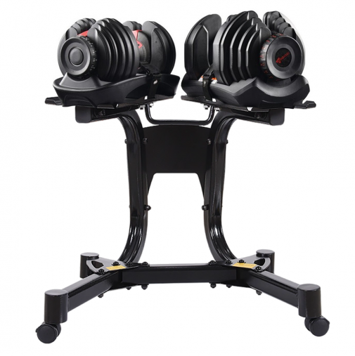 Стенд для регулируемых гантелей HYFIT для хранения пары гантелей весом 16 кг, 24 кг или 40 кг.