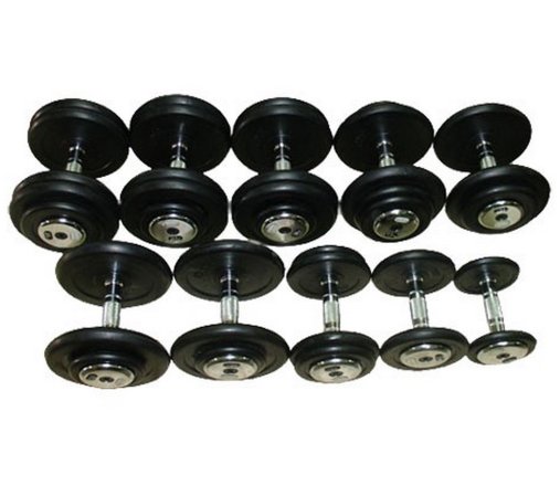 Гантельный ряд Matrix обрезиненный (20 пар) - FDS 2,5-50