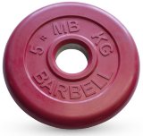Блин "Стандарт" обрезиненный красный MB 5 кг ф50 мм