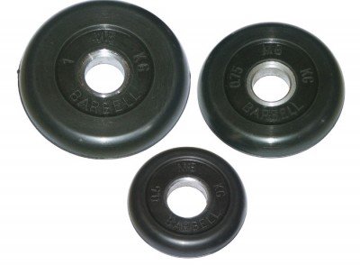 Блин "Стандарт" обрезиненный черный MB 10 кг, втулка 30 мм