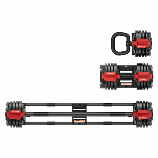 Набор регулируемый HYFIT SINGLE 24 кг, гантель (4-24 кг), штанга (4-24 кг), гиря (2-12 кг)