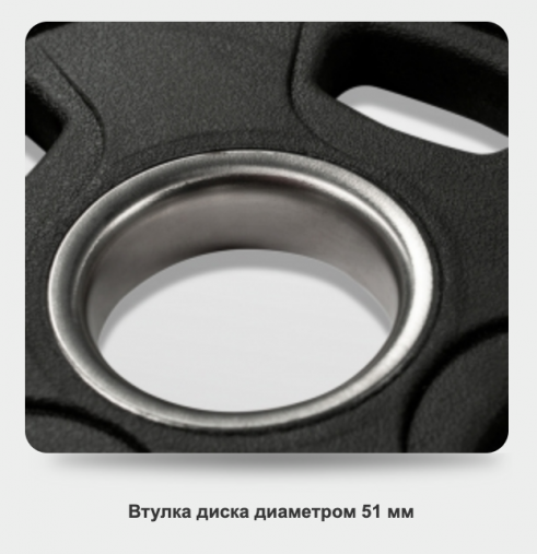 Диск олимпийский черный 2,5 кг BRONZE GYM полиуретан