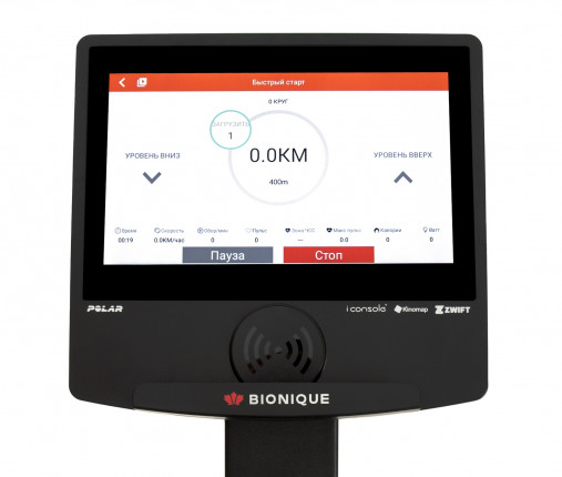 Эллиптический тренажер Bionique F-Drive G60 (10.1" TFT дисплей), профессиональный с русификацией и сменным шагом 42-46-51 см