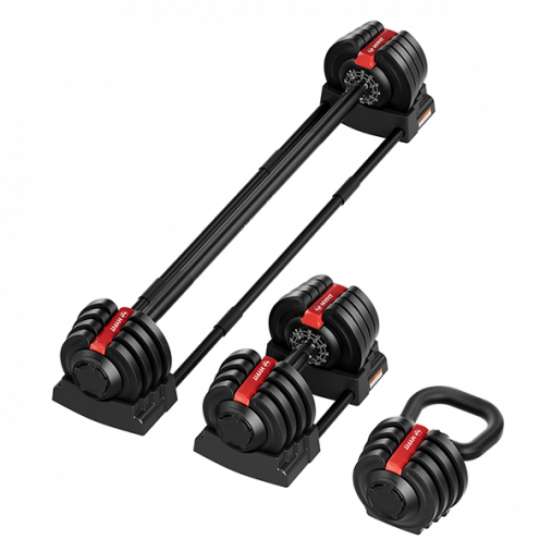 Набор регулируемый HYFIT 18 кг, штанга (2-19 кг) / гантель (1,5-18 кг) / гиря (1-10 кг)