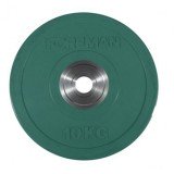 Диск бампированный обрезиненный цветной FOREMAN FM/BM-10KG-GN, вес: 10 кг