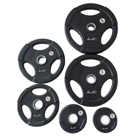 Олимпийский обрезиненный диск AeroFit AFPLB 1,25 кг, черный матовый