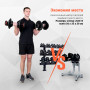Пара гантелей с регулировкой веса Liveup LS2315 (5-40 кг) на подставке