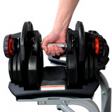 Пара регулируемых гантелей Liveup LS2315 по 40 кг на подставке