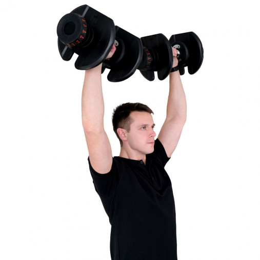 Пара гантелей с регулировкой веса Liveup LS2315 (5-40 кг) на подставке