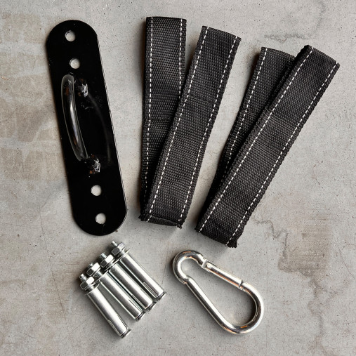 Тренировочный канат AEROBIS Battle Rope V2, длина 10 м, диаметр 40 мм, вес 9,4 кг, черный