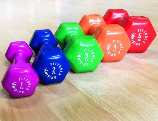 Гантель в виниловой оболочке 4 кг Original Fit.Tools оранжевая