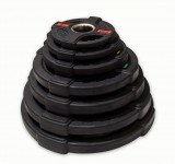 Диск олимпийский обрезиненный черный с двумя хватами 5 кг Original Fit.Tools ф50 мм