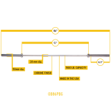 Гриф олимпийский (золото) 2180см, Ф50 Body-Solid OB86PBG
