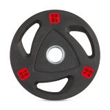 Диск 51 мм. полиуретановый с 3-мя хватами 10 кг VictoryFit олимпийский