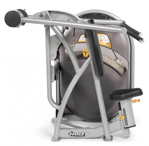 Жим от плеч HOIST CL-3501 (рама: матовый черный, обивка: красный)