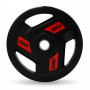 Диск обрезиненный c 3-мя хватами 25 кг UNIX Fit PRO, 51 мм, олимпийский, красный