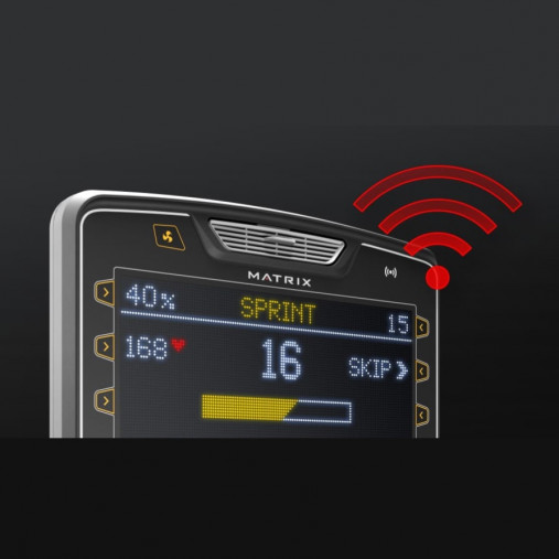 Горизонтальный велотренажер Matrix Performance. Консоль Premium LED