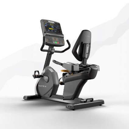 Горизонтальный велотренажер Matrix Performance. Консоль Premium LED
