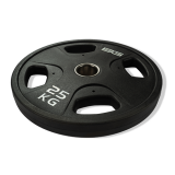 Диск олимпийский обрезиненный черный 25 кг BRONZE GYM