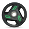 Диск обрезиненный с 3-мя хватами 10 кг UNIX Fit PRO, 51 мм, олимпийский, зеленый Диск обрезиненный c хватом UNIX Fit PRO 10 кг, 51 мм, олимпийский, зеленый