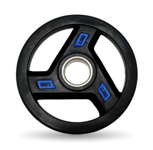 Набор олимпийских дисков 51 мм. обрезиненных от 2,5-25 кг UNIX Fit PRO c хватом (комплект 155​ кг, 12 шт)