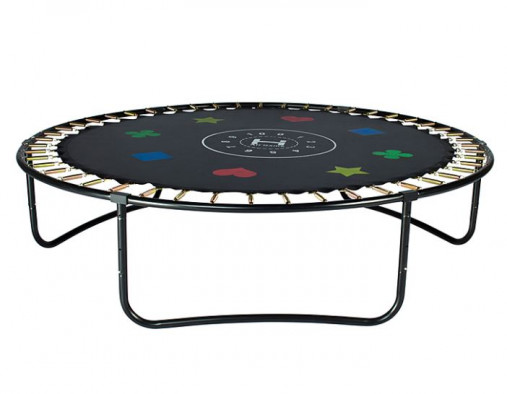 Батут Hasttings Air Game 12FT (3,66 м) с внутренней сеткой и двухсторонним защитным матом (зеленый/синий)