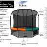 Батут Eclipse Space Twin Green/Orange 14FT (4.27м)