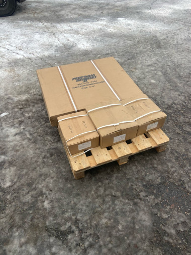 Набор гексагональных обрезиненных гантелей 9 пар, от 5 до 25 кг на 2-х рядной стойке, общий вес: 320 кг