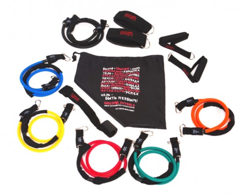 Набор эспандеров трубчатых (6 шт.) и аксессуаров в сумке Origina Fit.Tools