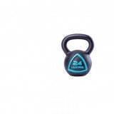 Чугунная гиря LIVEPRO Solid Cast Iron Kettlebell 16 кг, черный/синий