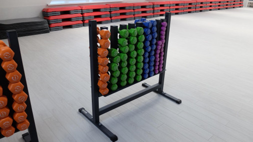 Гантель в виниловой оболочке, шестигранник PROFI-FIT 2 кг, оранжевая