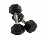 Набор гексагональных гантелей 10 пар от 1 до 10 кг REBEL