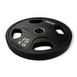 Диск олимпийский обрезиненный черный 15 кг BRONZE GYM