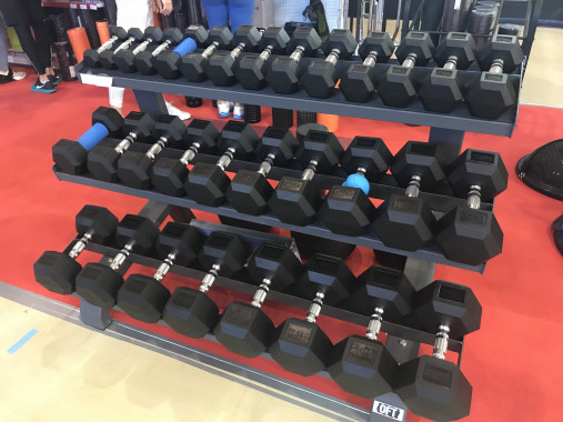 Стойка для гантелей трехрядная (на 15 пар) OFT FT-H3-15