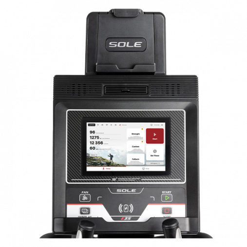 Эллиптический тренажер Sole Fitness Е35 (2023) с автоматическим наклоном педалей