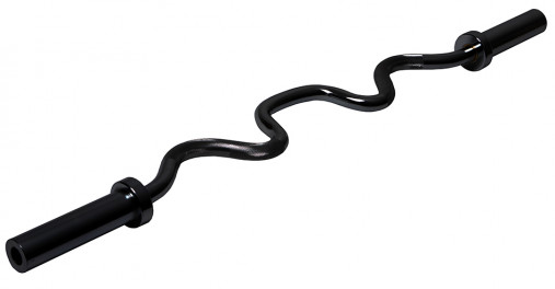 Гриф олимпийский сильноизогнутый 47" черный, OFT с пружинными замками