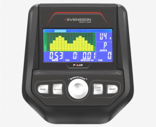 Тренировочный компьютер представлен многофункциональным цветным LCD-дисплеем диагональю 14 см с профилем тренировки