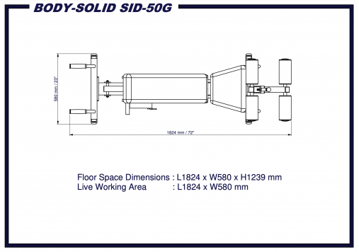 Скамья силовая регулируемая Body-Solid SID50G профессиональная мультифункциональная