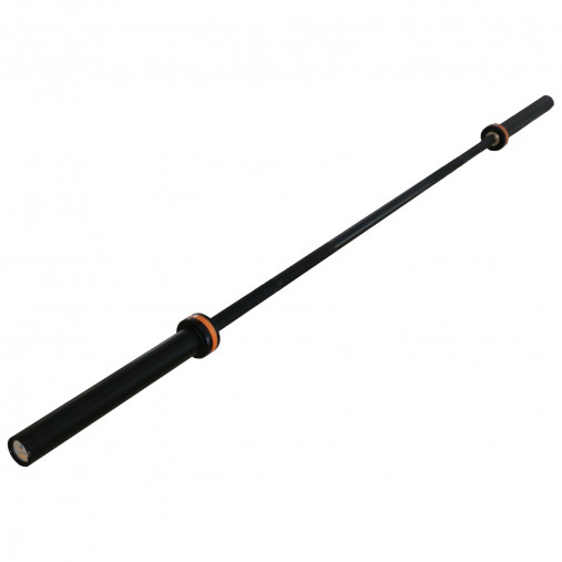 Гриф для штанги ZSO BLACK, D-50, L2200, гладкая втулка, до 500 кг, замки-пружины