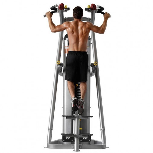 Подтягивание, отжимание с помощью, на прямых ногах. Гравитрон HOIST ROC-IT RS-1700 черный