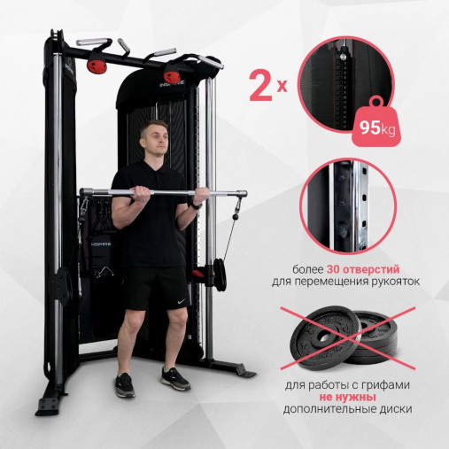 Силовой комплекс Inspire СFT1 Двойной блок / Двойная регулируемая тяга (ДРТ)